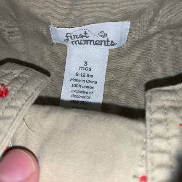 SOLD First Moments I’m a Great Catch Shortalls 3 months - Picture 2 of 2